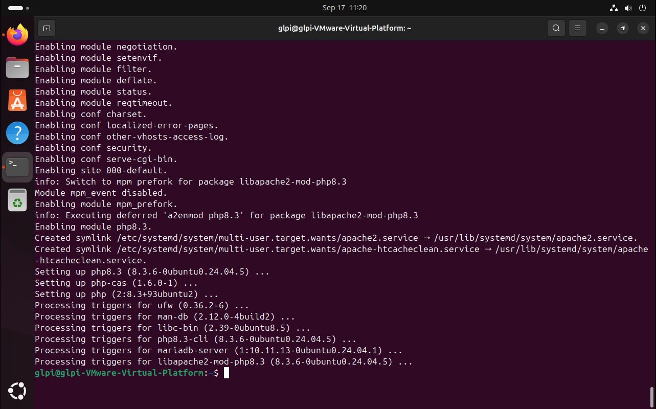 Paket kurulumunun tamamlanması